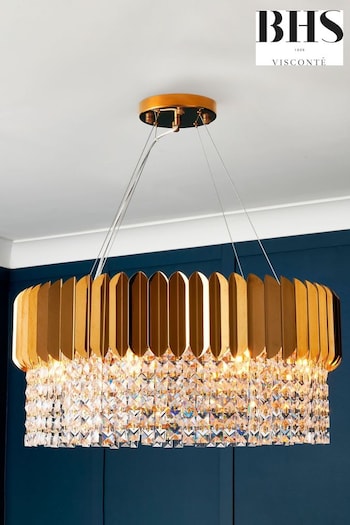 Visconte by BHS Polished Brass Pagani 8 Light Chandelier (N76525) | £680