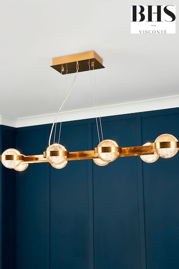 Visconte by BHS Brass Sarno 8 Light Bar Ceiling Light (N76529) | £420