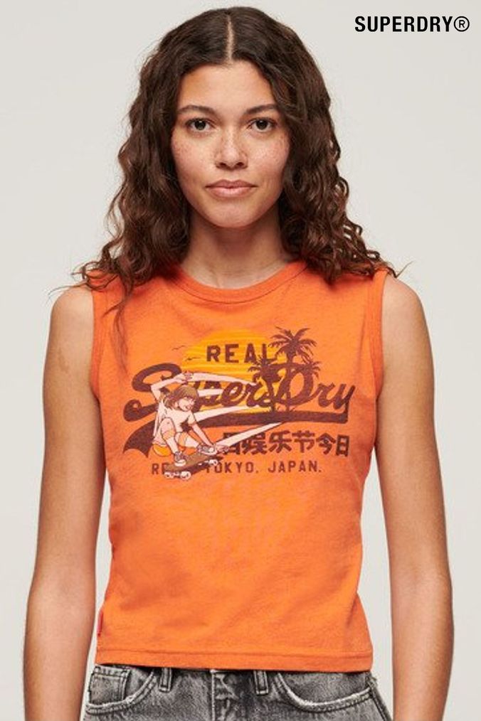 Orange vest on sale top womens