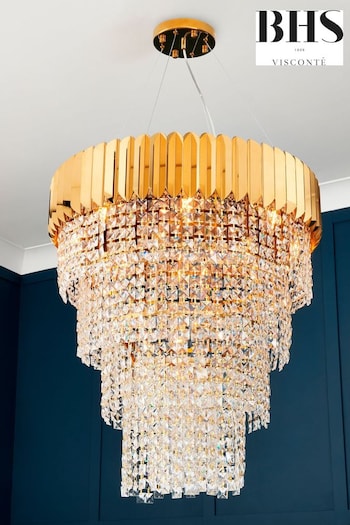Visconte by BHS Polished Brass Pagani 13 Light Chandelier (N76567) | £780