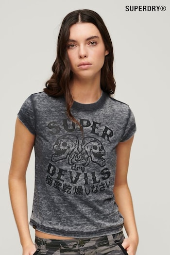 Superdry Black Retro Rocker Short Sleeve T-Shirt (N76581) | £27