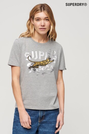 Superdry Grey Reworked Classics T-Shirt (N76595) | £35