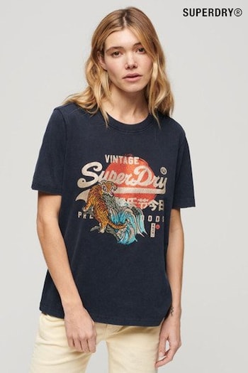 Superdry Blue Tokyo Relaxed T-Shirt (N76626) | £27