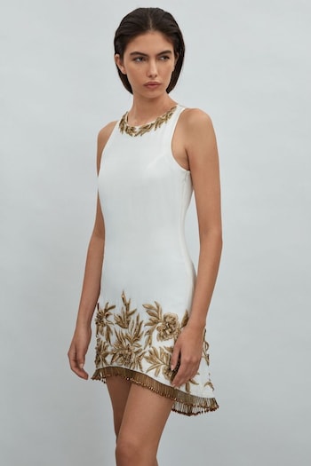 Raishma Embroidered Tassel Mini Dress (N76630) | £795