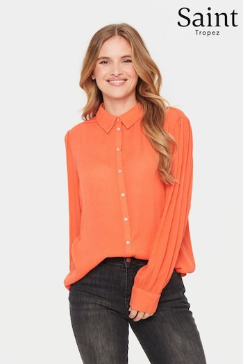 Saint Tropez Orange Alba Button Up Shirt (N76644) | £35