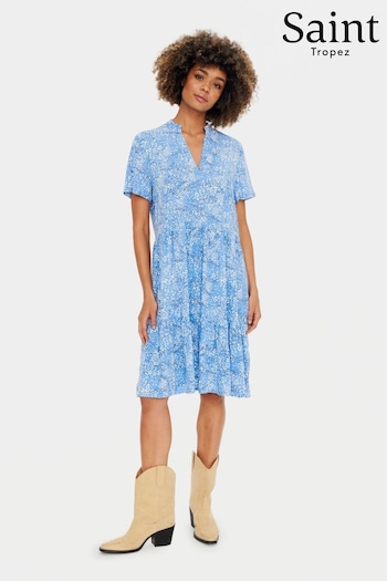 Saint Tropez Blue Eda Short Sleeve Dress (N76672) | £50