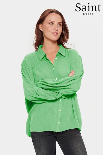 Saint Tropez Green Alba Button Up Shirt (N76690) | £35