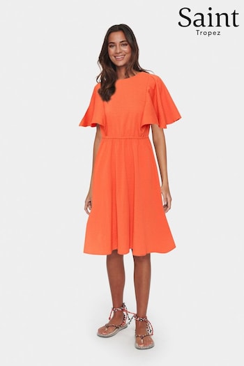 Saint Tropez Orange Druna Fit And Flare Cocktail Dress (N76693) | £60