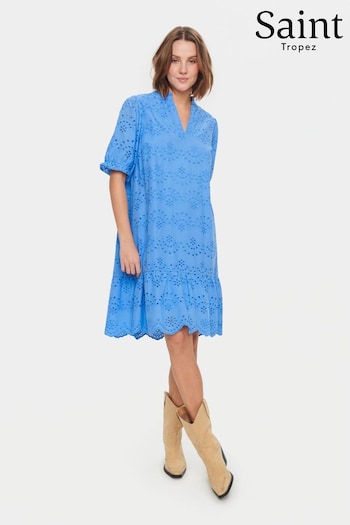 Saint Tropez Blue Geleksa Lace A-Line Dress (N76695) | £70