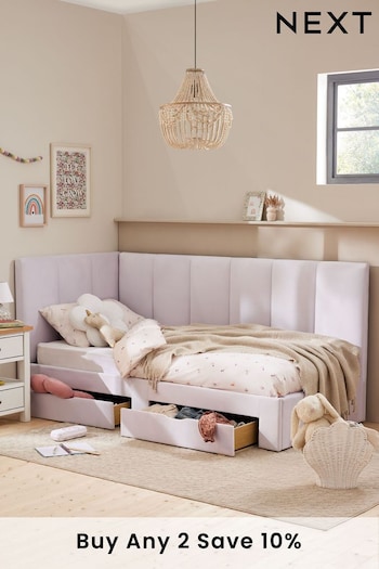 Opulent Velvet Lilac Kids Marlow Drawer Upholstered Frame (N76883) | £710