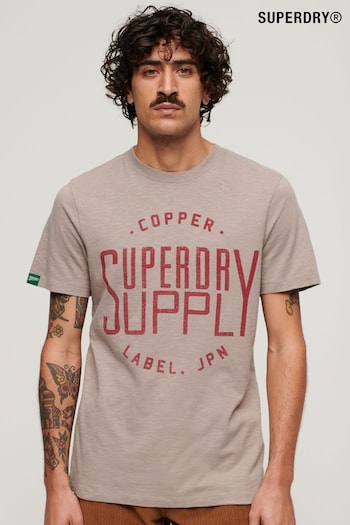 Superdry Grey Copper Label Workwear T-Shirt (N76893) | £30