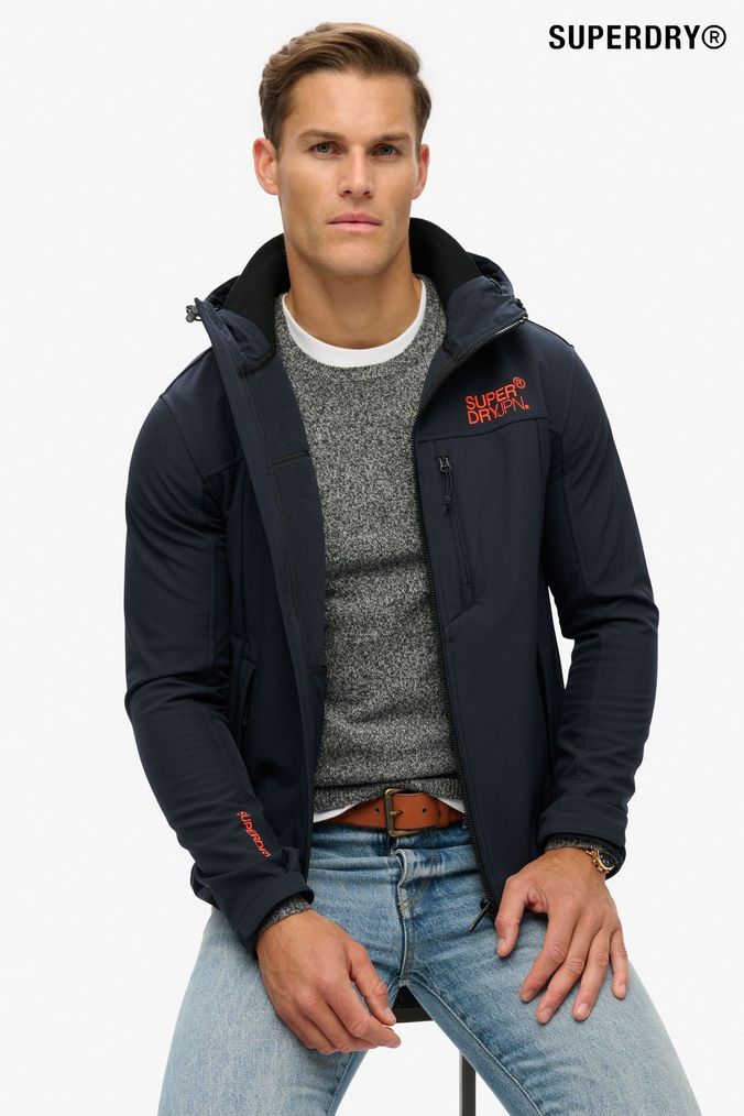 Buy Men s Jackets Blue Grey Superdry Coatsandjackets Online Contrast Detail Crew Neck T Shirt Rs01Shops