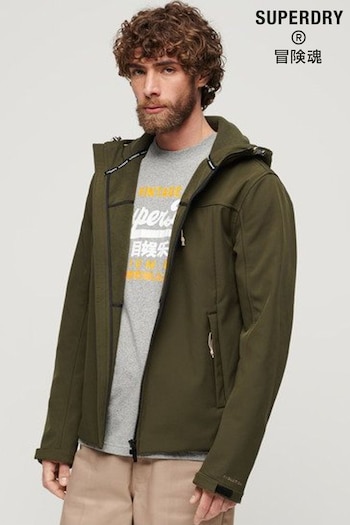 Superdry Green Hooded Soft Shell Trekker Jacket (N76898) | £85