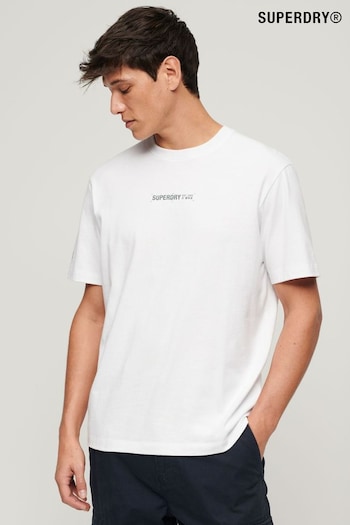 Superdry White Loose Fit Utility Sport Logo T-Shirt (N76920) | £30