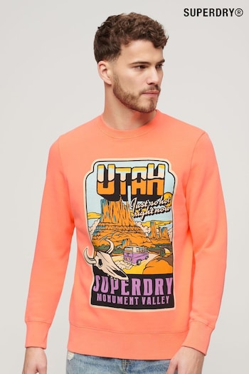 Superdry Orange Neon Travel Loose Sweatshirt (N76928) | £55