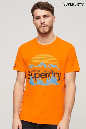 Superdry Orange Great Outdoors Graphic T-Shirt (N77000) | £30