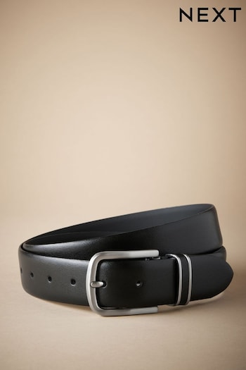 Black Signature Leather Infill Keeper Belt (N77072) | £25