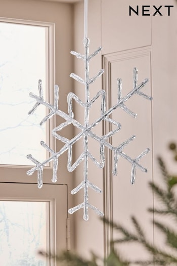 Silver Hanging Snowflake Christmas Decoration (N77108) | £16