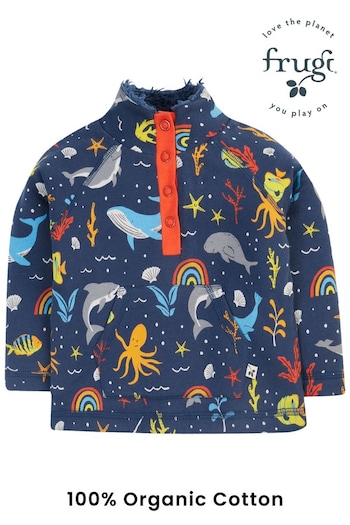 Frugi Blue Rainbow Sea Animal Snuggle Fleece (N77157) | £40 - £42