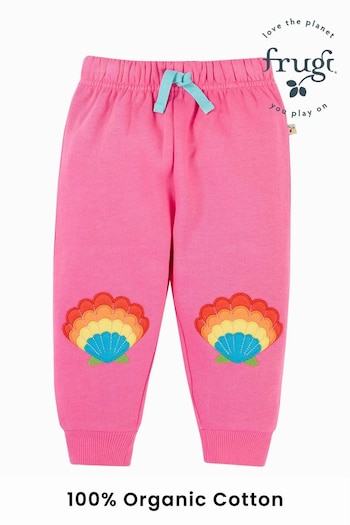 Frugi Pink Organic Cotton Character Joggers (N77158) | £24 - £26