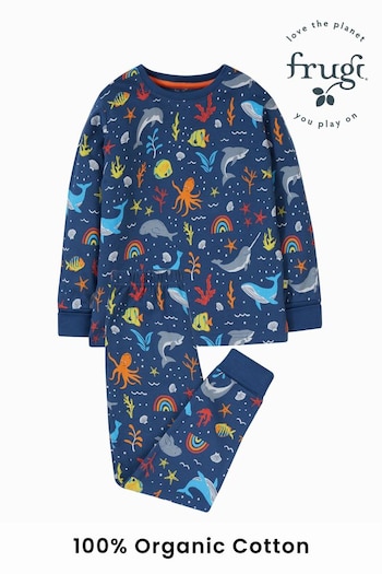 Frugi Blue Rainbow Sea Pyjama Set (N77207) | £30 - £32
