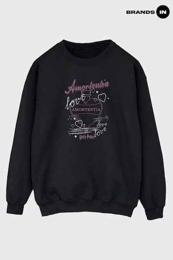 Brands In Black Harry Potter Amortentia Potion Women Black Sweatshirt (N77311) | £36