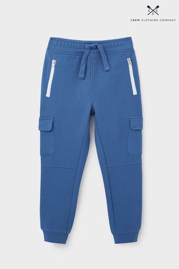 Crew Clothing haculla Company Blue Cotton Joggers (N77350) | £24 - £32