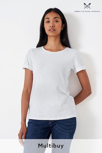 Crew Clothing Company Cotton White T-Shirt (N77371) | £22