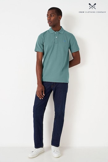 Crew Clothing Company Green Cotton Classic Polo Shirt (N77386) | £40