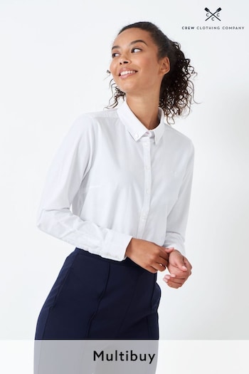 Crew Clothing Company Cotton Classic White Shirt (N77411) | £49