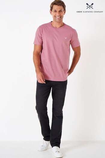 Crew Clothing Company Mid Pink  Cotton Classic T-Shirt (N77468) | £25