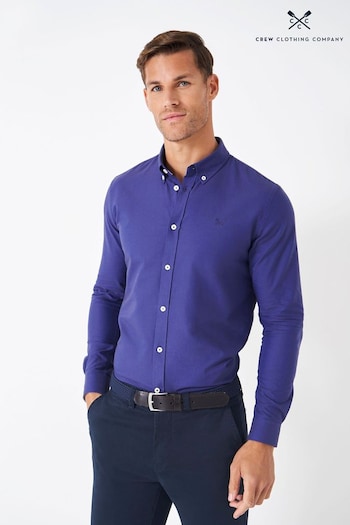 Crew Clothing Company Blue Cotton Shirt (N77478) | £59