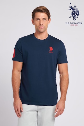 U.S. Polo Assn. Mens Regular Fit Blue Player 3 T-Shirt (N77497) | £30