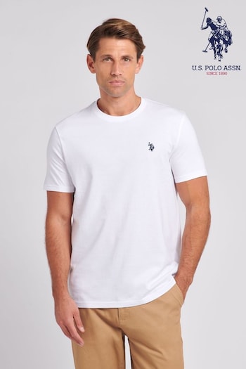 U.S. Col Polo Assn. Mens Regular Fit Blue Double Horsemen T-Shirt (N77511) | £25