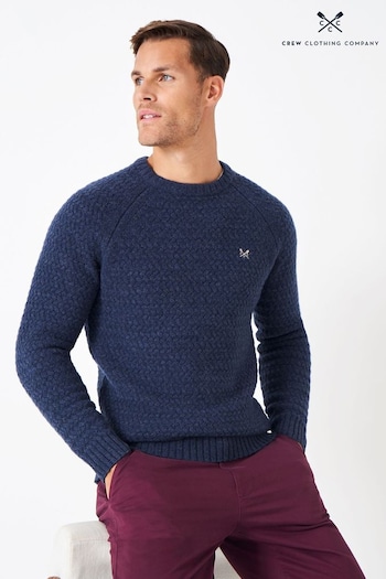Crew Clothing Company Crossby Crew Neck Grey Jumper (N77527) | £70