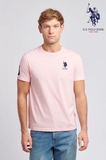 U.S. pens Polo Assn. Mens Regular Fit Blue Player 3 T-Shirt (N77530) | £30