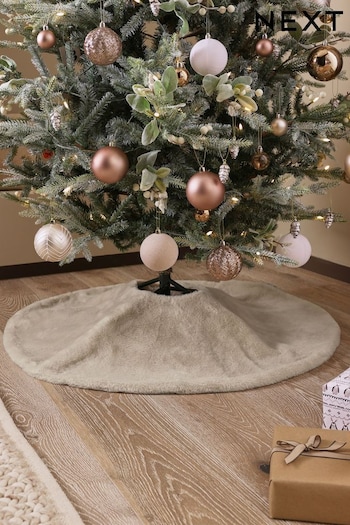 Natural Faux Fur Tree Skirt (N77562) | £14