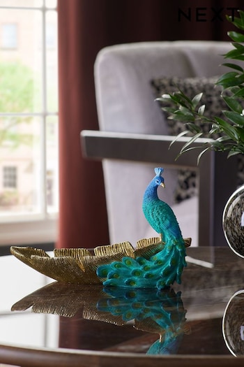 Teal Blue Peacock Bowl (N77577) | £20