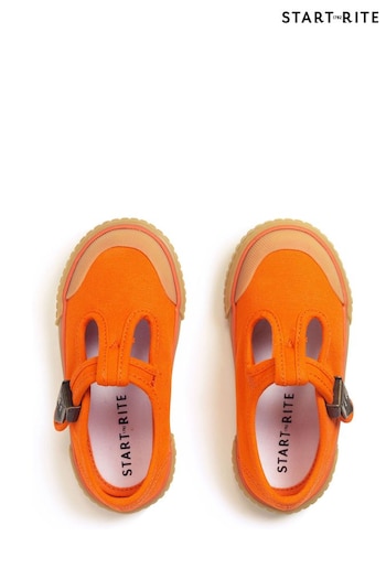 Start Rite Orange Anchor Washable Canvas T-Bar Summer Shoes (N77629) | £25
