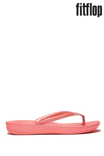 FitFlop Pink Iqushion Pearlized Ergonomic Flip Flops (N77638) | £38