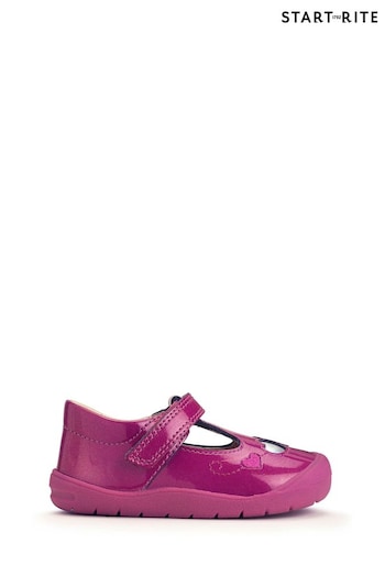 Start Rite Purple Party Berry Glitter Patent Leather T-Bar Toddler Shoes (N77646) | £42