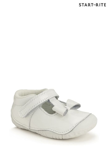 Start-Rite Wiggle White Patent Leather Baby Shoes. (N77647) | £35