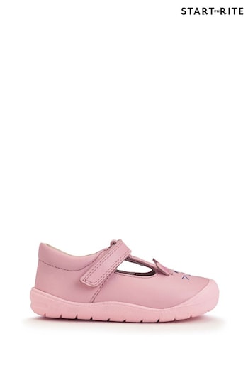 Start Rite Pink Fellow Leather/Cat T-Bar Toddler Schuhe Shoes (N77652) | £42