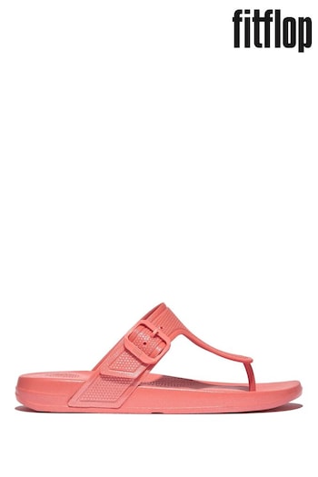 FitFlop Pink Iqushion Pearlized Adjustable Buckle Flip Flops (N77653) | £45
