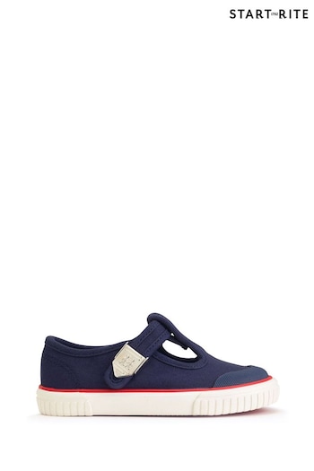 Start Rite Blue Anchor Washable Canvas T-Bar Summer Shoes (N77658) | £25