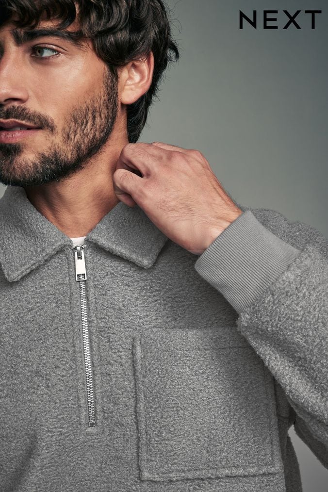 Grey mens fleece discount