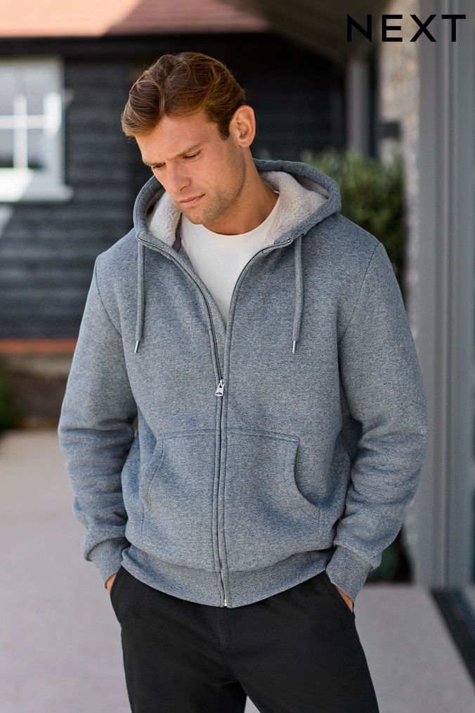 Men s Fleece Hoodies Sweatshirts Pullovers Next UK
