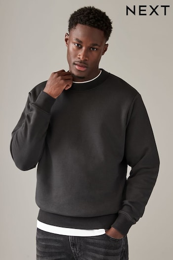 Slate Grey Regular Fit Cotton Rich Jersey Crew Sweatshirt (N77886) | £26