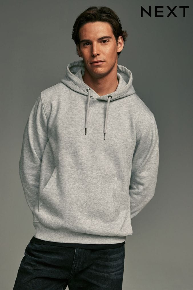 Men s Grey Hoodies Light Grey Hoodies Next Official Site