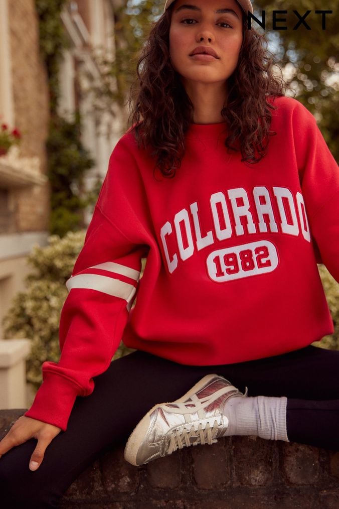 Women s Red Casual Sweatshirts Hoodies Next Official Site